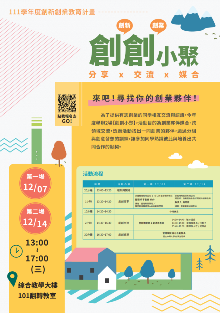 (轉知)國立中興大學「2022創新創業小聚｣活動-二場次圖片