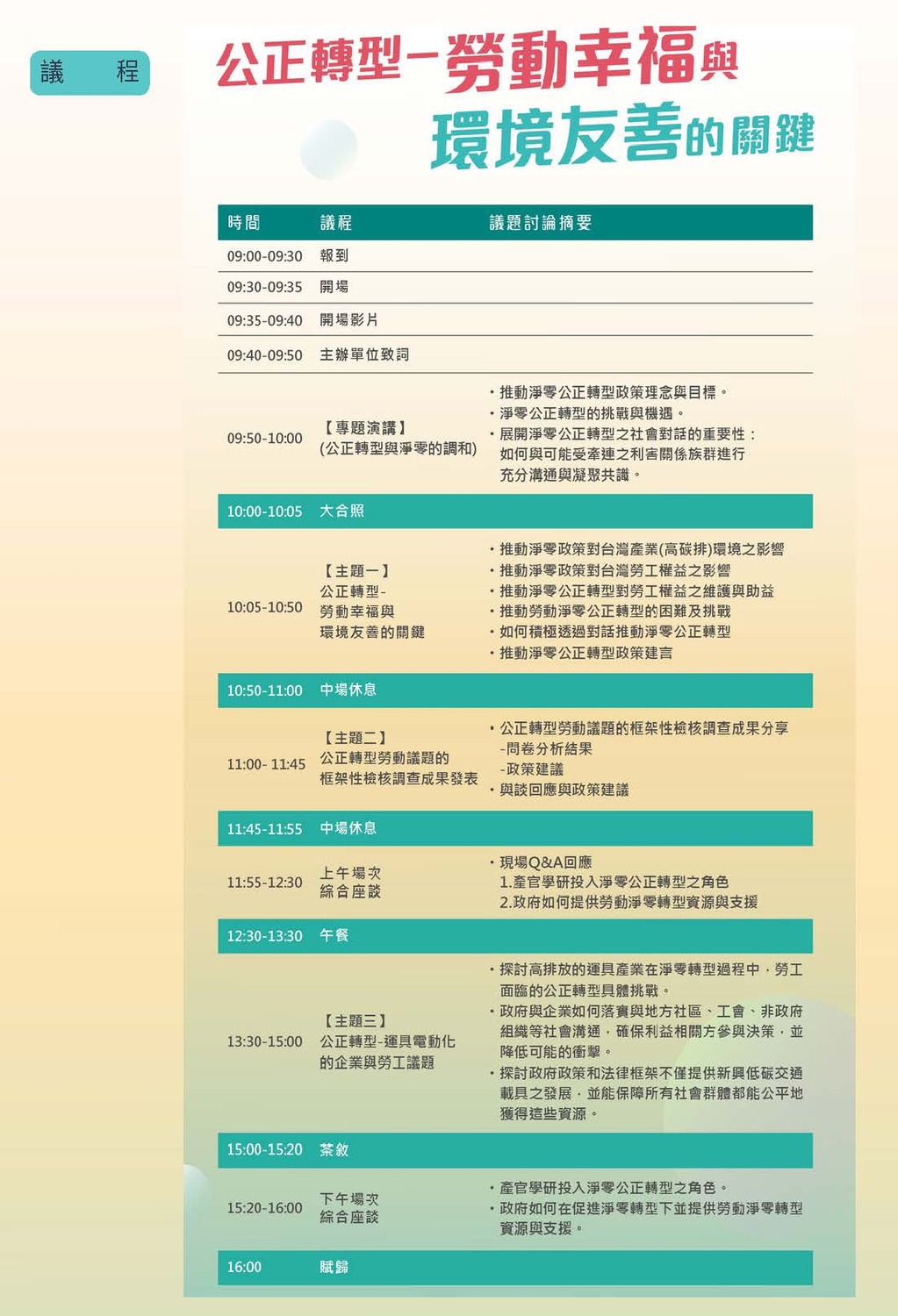 (轉知)中衛發展中心「公正轉型-勞動幸福與環境友善的關鍵研討會」(114.01.17)圖片
