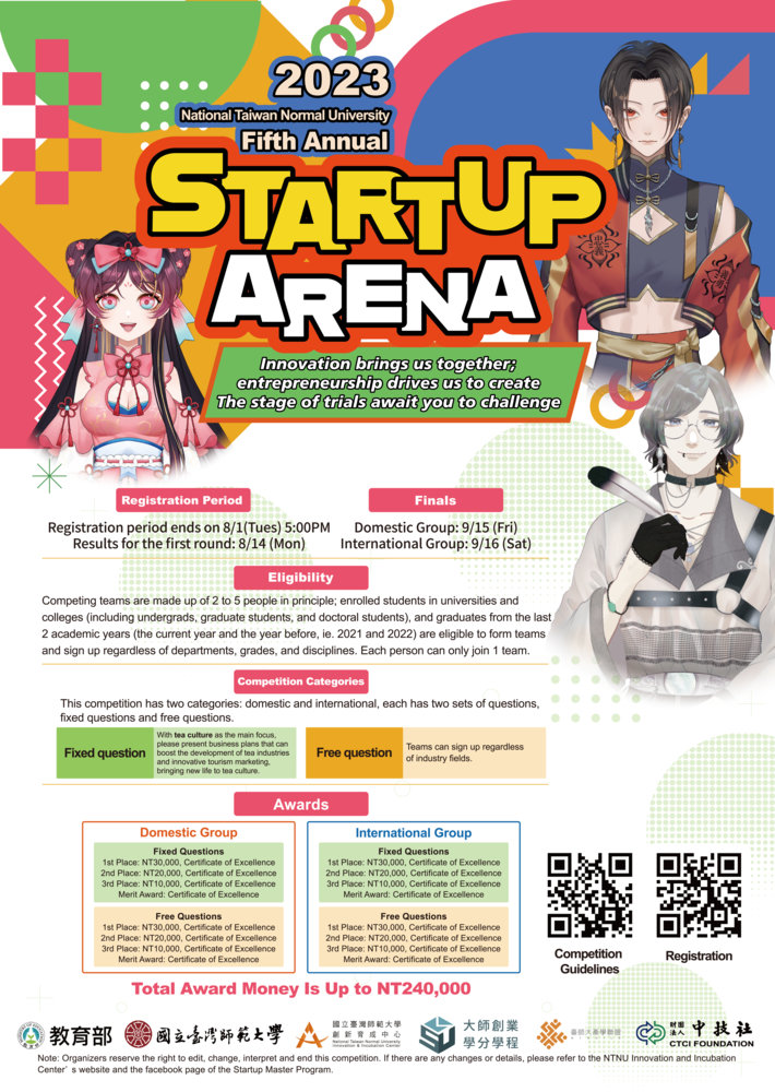 2023_NTNU_Startup_Arena_Poster圖片