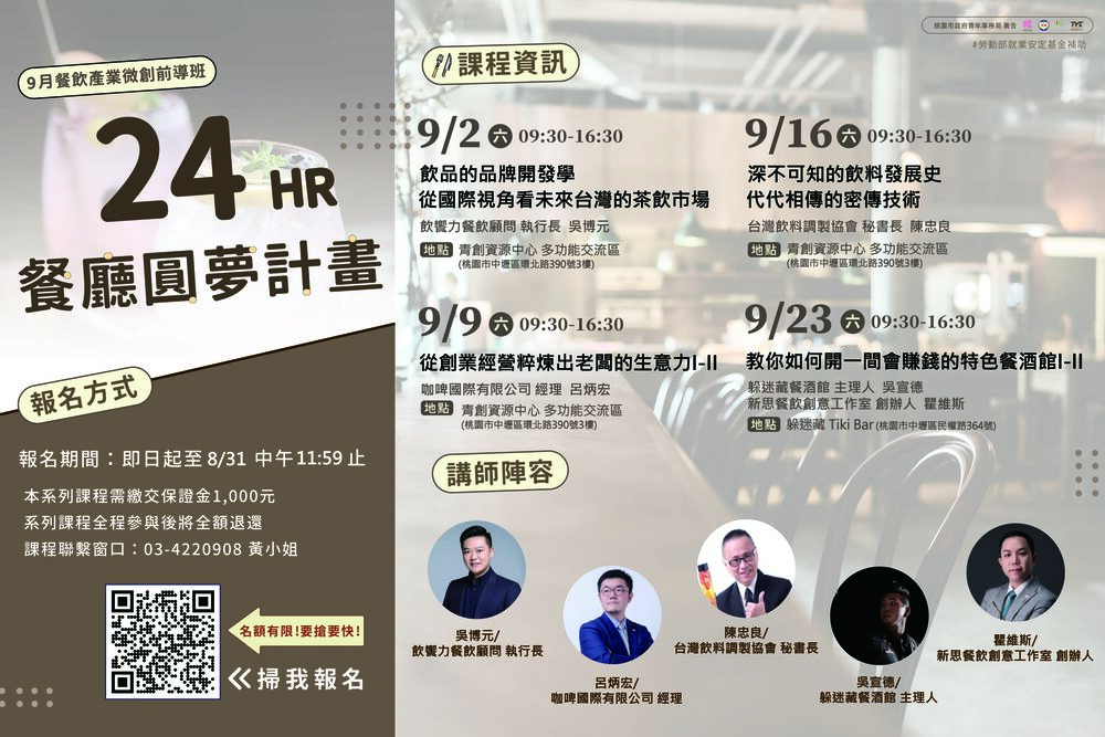 中原大學「112年9月微創前導班-餐飲產業主題課程」圖片